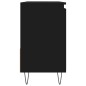 Armadietto da Bagno Nero 65x33x60 cm in Legno Multistrato