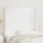 vidaXL Testiera ad Orecchio Bianco 103x16x118/128 cm in Similpelle vidaXL Testiera ad Orecchio Bianco 103x16x118/128 cm in Similpelle