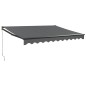 Tenda da Sole Retrattile Antracite 3,5x2,5m Tessuto e Alluminio Tenda da Sole Retrattile Antracite 3,5x2,5m Tessuto e Alluminio