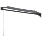 Tenda da Sole Retrattile Antracite 3,5x2,5m Tessuto e Alluminio Tenda da Sole Retrattile Antracite 3,5x2,5m Tessuto e Alluminio
