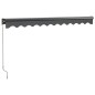 Tenda da Sole Retrattile Antracite 3,5x2,5m Tessuto e Alluminio Tenda da Sole Retrattile Antracite 3,5x2,5m Tessuto e Alluminio