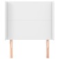 vidaXL Testiera ad Orecchio Bianco 103x16x118/128 cm in Similpelle vidaXL Testiera ad Orecchio Bianco 103x16x118/128 cm in Similpelle