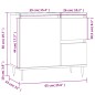 Armadietto Bagno Grigio Sonoma 65x33x60 cm in Legno Multistrato Armadietto Bagno Grigio Sonoma 65x33x60 cm in Legno Multistrato