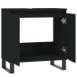 Mobile da Bagno Nero 58x33x60 cm in Legno Multistrato Mobile da Bagno Nero 58x33x60 cm in Legno Multistrato