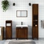 vidaXL Armadietto Bagno Rovere Marrone 30x30x190cm Legno Multistrato vidaXL Armadietto Bagno Rovere Marrone 30x30x190cm Legno Multistrato