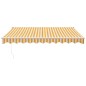 Tenda Retrattile Gialla e Bianca 3,5x2,5 m Tessuto e Alluminio Tenda Retrattile Gialla e Bianca 3,5x2,5 m Tessuto e Alluminio