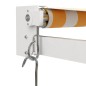 Tenda Retrattile Gialla e Bianca 3,5x2,5 m Tessuto e Alluminio Tenda Retrattile Gialla e Bianca 3,5x2,5 m Tessuto e Alluminio