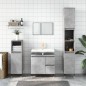Armadietto da Bagno Grigio Cemento 65x33x60cm Legno Multistrato Armadietto da Bagno Grigio Cemento 65x33x60cm Legno Multistrato
