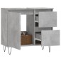 Armadietto da Bagno Grigio Cemento 65x33x60cm Legno Multistrato Armadietto da Bagno Grigio Cemento 65x33x60cm Legno Multistrato