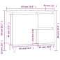 Armadietto da Bagno Grigio Cemento 65x33x60cm Legno Multistrato Armadietto da Bagno Grigio Cemento 65x33x60cm Legno Multistrato