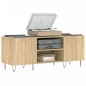 Mobile Porta Dischi Rovere Sonoma 121x38x48cm Legno Multistrato