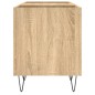 Mobile Porta Dischi Rovere Sonoma 121x38x48cm Legno Multistrato