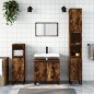 vidaXL Armadietto Bagno Rovere Fumo 58x33x60 cm in Legno Multistrato vidaXL Armadietto Bagno Rovere Fumo 58x33x60 cm in Legno Multistrato