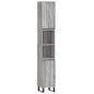 Armadietto Bagno Grigio Sonoma 30x30x190cm in Legno Multistrato Armadietto Bagno Grigio Sonoma 30x30x190cm in Legno Multistrato