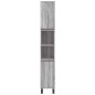 Armadietto Bagno Grigio Sonoma 30x30x190cm in Legno Multistrato Armadietto Bagno Grigio Sonoma 30x30x190cm in Legno Multistrato
