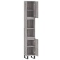 Armadietto Bagno Grigio Sonoma 30x30x190cm in Legno Multistrato Armadietto Bagno Grigio Sonoma 30x30x190cm in Legno Multistrato