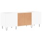 Mobile Porta Dischi Bianco 121x38x48 cm in Legno Multistrato