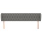 vidaXL Testiera ad Orecchio Grigio Scuro 203x23x78/88 cm in Tessuto vidaXL Testiera ad Orecchio Grigio Scuro 203x23x78/88 cm in Tessuto
