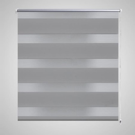 Tenda a rullo oscurante zebra 80x150cm grigia
