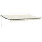 Tenda da Sole Retrattile Crema 5x3 m in Tessuto e Alluminio Tenda da Sole Retrattile Crema 5x3 m in Tessuto e Alluminio