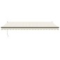 Tenda da Sole Retrattile Crema 5x3 m in Tessuto e Alluminio Tenda da Sole Retrattile Crema 5x3 m in Tessuto e Alluminio