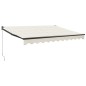 Tenda da Sole Retrattile Crema 3x2,5 m in Tessuto e Alluminio Tenda da Sole Retrattile Crema 3x2,5 m in Tessuto e Alluminio