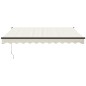 Tenda da Sole Retrattile Crema 3x2,5 m in Tessuto e Alluminio Tenda da Sole Retrattile Crema 3x2,5 m in Tessuto e Alluminio