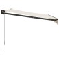Tenda da Sole Retrattile Crema 3x2,5 m in Tessuto e Alluminio Tenda da Sole Retrattile Crema 3x2,5 m in Tessuto e Alluminio
