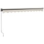 Tenda da Sole Retrattile Crema 3x2,5 m in Tessuto e Alluminio Tenda da Sole Retrattile Crema 3x2,5 m in Tessuto e Alluminio