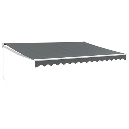 Tenda da Sole Retrattile Antracite 4,5x3 m Tessuto e Alluminio