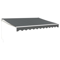 Tenda da Sole Retrattile Antracite 3,5x2,5m Tessuto e Alluminio
