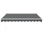 Tenda da Sole Retrattile Antracite 3,5x2,5m Tessuto e Alluminio Tenda da Sole Retrattile Antracite 3,5x2,5m Tessuto e Alluminio