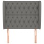 Testiera ad Orecchio GrigioScuro 103 x 23 x 118/128cm inTessuto