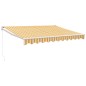 Tenda Retrattile Gialla e Bianca 3x2,5 m in Tessuto e Alluminio Tenda Retrattile Gialla e Bianca 3x2,5 m in Tessuto e Alluminio