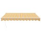 Tenda Retrattile Gialla e Bianca 3x2,5 m in Tessuto e Alluminio Tenda Retrattile Gialla e Bianca 3x2,5 m in Tessuto e Alluminio