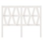 Testiera per Letto Bianca 126x4x100cm in Legno Massello di Pino Testiera per Letto Bianca 126x4x100cm in Legno Massello di Pino