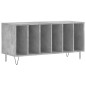 Mobile Porta Dischi Grigio Cemento 100x38x48 Legno Multistrato