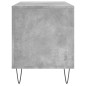 Mobile Porta Dischi Grigio Cemento 100x38x48 Legno Multistrato