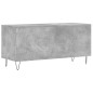 Mobile Porta Dischi Grigio Cemento 100x38x48 Legno Multistrato
