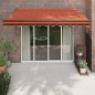 Tenda Retrattile Arancione Marrone 3,5x2,5m Tessuto e Alluminio
