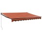 Tenda Retrattile Arancione Marrone 3,5x2,5m Tessuto e Alluminio