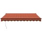 Tenda Retrattile Arancione Marrone 3,5x2,5m Tessuto e Alluminio