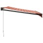 Tenda Retrattile Arancione Marrone 3,5x2,5m Tessuto e Alluminio
