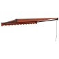 Tenda Retrattile Arancione Marrone 3,5x2,5m Tessuto e Alluminio