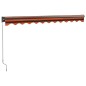 Tenda Retrattile Arancione Marrone 3,5x2,5m Tessuto e Alluminio