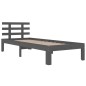 Giroletto Grigio Legno Massello 75x190 cm 2FT6 Piccolo Singolo Giroletto Grigio Legno Massello 75x190 cm 2FT6 Piccolo Singolo