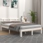 vidaXL Giroletto Bianco in Legno Massello 140x190 cm vidaXL Giroletto Bianco in Legno Massello 140x190 cm