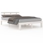 vidaXL Giroletto Bianco in Legno Massello 140x190 cm vidaXL Giroletto Bianco in Legno Massello 140x190 cm