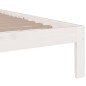 vidaXL Giroletto Bianco in Legno Massello 140x190 cm vidaXL Giroletto Bianco in Legno Massello 140x190 cm