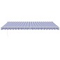Tenda da Sole Retrattile Blu e Bianca 5x3 m Tessuto e Alluminio Tenda da Sole Retrattile Blu e Bianca 5x3 m Tessuto e Alluminio